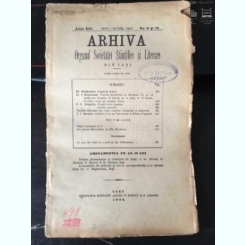 Arhiva - Organul Societatei Stiintifice si Literare Anul XIV Sept.-Octom. 1903 No. 9 si 10
