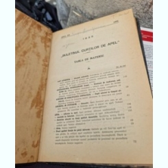 BULETINUL CURTILOR DE APEL - AN XII (1935) 384 PAG LEGATURA DE EPOCA, COTOR SI COLTURI PIELE STARE BUNA}