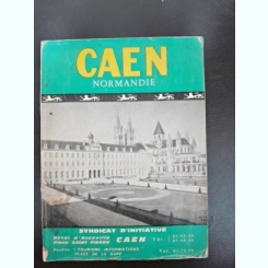 Caen Normandie, carte de calatorie, text in limba franceza