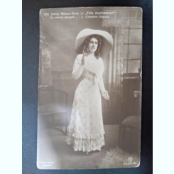 Carte postala, Jenny Malaxa Doro in Fata Muzicantului, inceput de secol XX