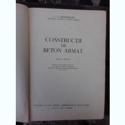 CONSTRUCTII DE BETON ARMAT - C.V. SAHNOVSCHI  (MANUAL PENTRU SCOLILE SUPERIOARESI FACULTATILE DE INGINERI CONSTRUCTORI)