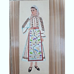 Costum popular romanesc, desen