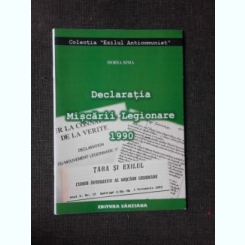 DECLARATIA MISCARII LEGIONARE, 1990 - HORIA SIMA