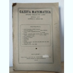 Gazeta Matematica - Anul LIV, Nr. 8