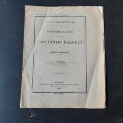 INCEPUTURILE LITERARE ALE LUI CONSTANTIN NEGRUZZI - IACOB C. NEGRUZZI