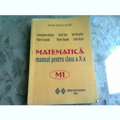 Matematica M1, Manual pentru clasa a X-a, Constantin Udriste, Ionel Tevy