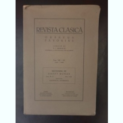 Revista Clasica Orpheus Favonius condusa de N. I. Herescu Tom. XIII-XV 1941-1943 sectiunea drept roman tom. III-V 1941-1943