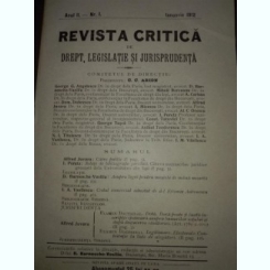 Revista critica de drept legislatie si jurisprudenta 1912