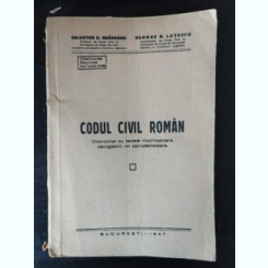 Salvator A. Bradeanu, George N. Lutescu - Codul Civil Roman