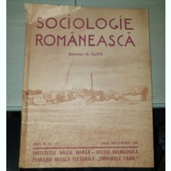 SOCIOLOGIE ROMANEASCA NR. 7-9/1938 - DIRECTOR D. GUSTI