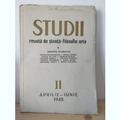 Studii - Revista de Stiinta - Filosofie - Arte. Vol. II