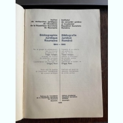 Traian Ionascu Bibliografie Juridica Romana 1944-1968