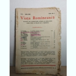 Viata Romaneasca - Anul XXIX Iulie Nr. 7 1937