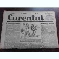 Ziarul Curentul , director Pamfil Seicaru , 5 mai 1933 , articole Nicolae Rosu,Romulus Dianu