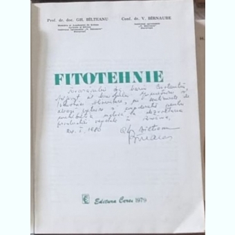 Gh. Bilteanu, V. Birnaure  - Fitotehnie