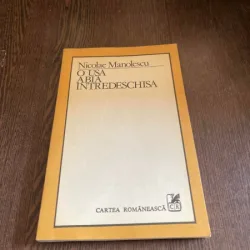 Nicolae Manolescu - O usa abia intredeschisa