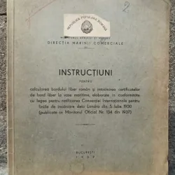 Ministerul Aerului si Marinii - Direstia Marinii Comerciale - Instructiuni