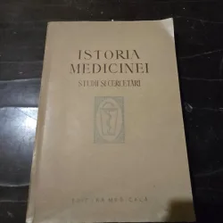 Istoria medicinei. Studii si cercetari (coord G.Bratescu,G.Barbu)