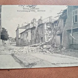 Carte postala, Guerre 1914-1915, Bombardement de Point Mousson, 1916