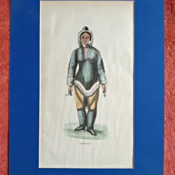Gravura color, Eskimo-Frau, secolul XIX