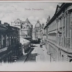 Carte postala, Bucuresti strada Stavropoleos, 1903