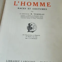 R. Verneau - L'Homme races et Coutumes