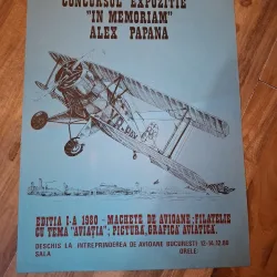 Afis din perioada comunista , Concursul de Expozitie ''In Memoriam'' Alex Papana - Editia I-A 1980