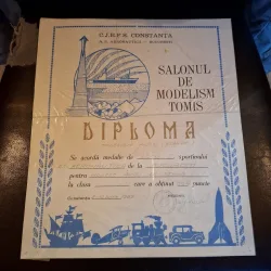 Diploma Salonul de Modelism Tomis (completata) - Locul I (echipe) Modelism Auto