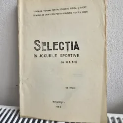 Selectia in jocurile sportive - M. S. Bril