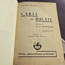 Carte de bucate - Sanda Marin 1940