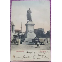 Carte postala, Constanta, Statuia lui Ovidiu, perioada interbelica
