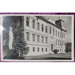 Carte postala, Targu Mures, scoala de baieti, 1950