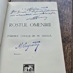 Rostul Omenirii. Parerile Omului de pe Strada - E. M. Brancovici  cu dedicatie