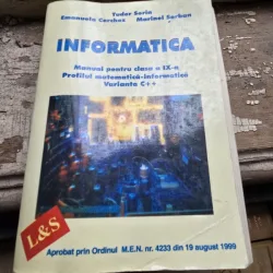 Informatica Manual pentru clasa a IX-a - Tudor Sorin, Emanuela Cherchez ai Marinel Serban