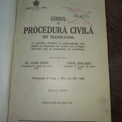 Codul de procedura civila din Transilvania