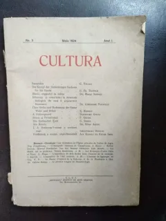 Cultura Nr. 3; Maiu 1924; Anul I