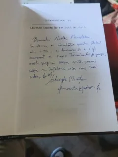 Lecturi Libere Intr-o Tara Ocupata - Gheorghe Mocuta (Contine Dedicatia Autorului)