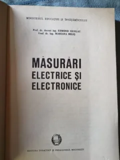 Masurari Electrice si Electronice - Edmond Nicolau , Mariana Belis