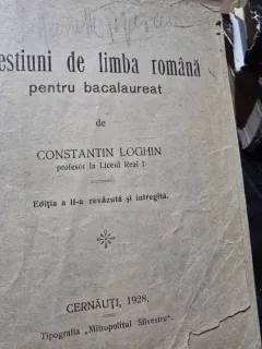 Chestiuni de limba romana pentru bacalaureat - Constantin Loghin