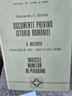 Documente privind istoria Romaniei. A. Moldova veacurile XIV-XVII (1384-1625). indicele numelor de persoane - Alexandru I. Gonta