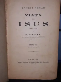 Viata lui Isus  - Ernest Renan (traducere de B.Marian)