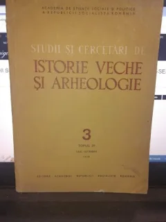 STUDII SI CERCETARI DE ISTORIE VECHE NR.3 , TOMUL 29 , IULIE-SEPTEMBRIE 1978
