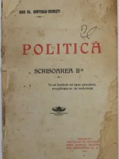 Ioan Al. Bratescu - Politica, Scrisoarea a II-a