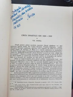 Criza dinastica din 1926-1930 - Th. Necsa  cu dedicatie