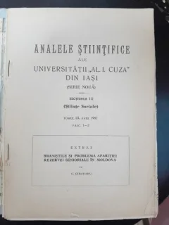 Branistile si problema aparitiei Rezervei Senioriale in Moldova - C. Cihodaru  cu dedicatie