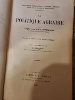 Eugen Philipovich - La Politique Agraire