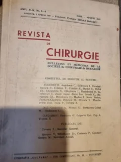 Revista de Chirurgie - Anul XLIV Nr. 7-8 Iulie-August 1941