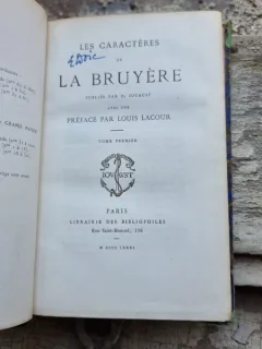 D. Jouaust - Les Caracteres de La Bruyere Tome I