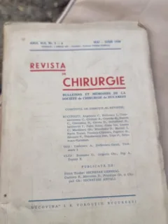 Revista de Chirurgie - Anul XLII Nr. 5-6 (Mai-Iunie) 1939