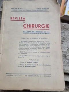 Revista de Chirurgie - Anul XLIV Nr. 3-4 / Martie-Aprilie 1941